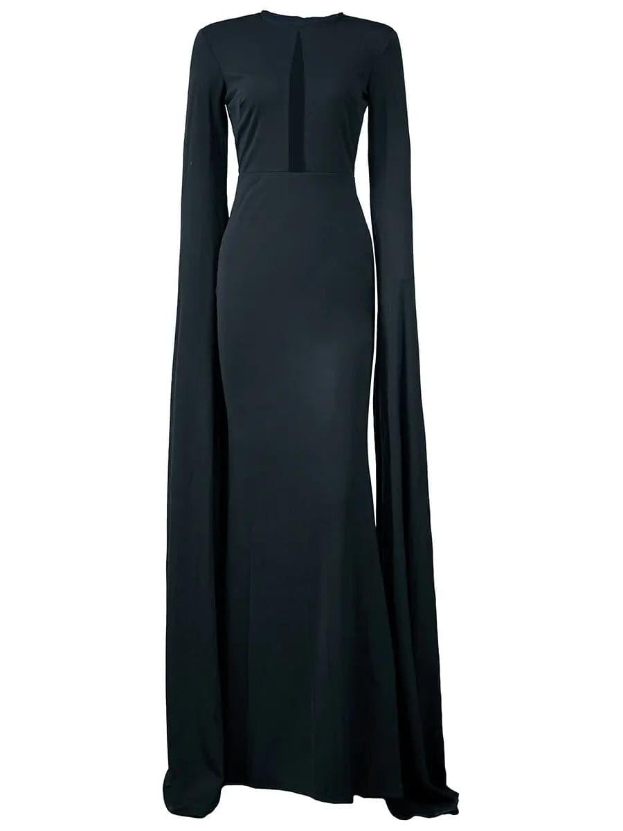 Venetia Cape Kollu Denizkızı Maxi Elbise