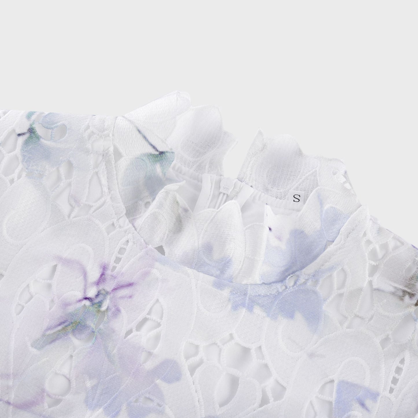 Blanche Dantel Cut-Out Midi Elbise