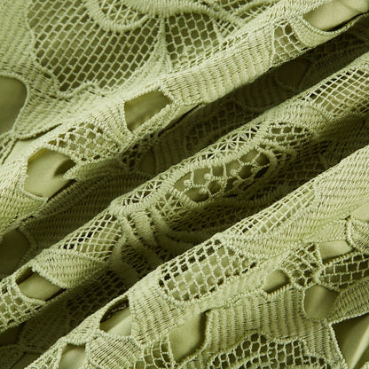 Inès Dantel Cut-Out Midi Elbise