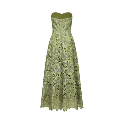 Inès Dantel Cut-Out Midi Elbise