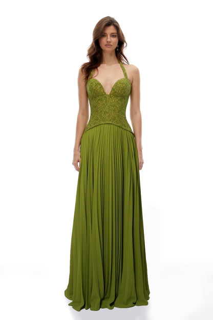 Emerald Korse Maxi Elbise