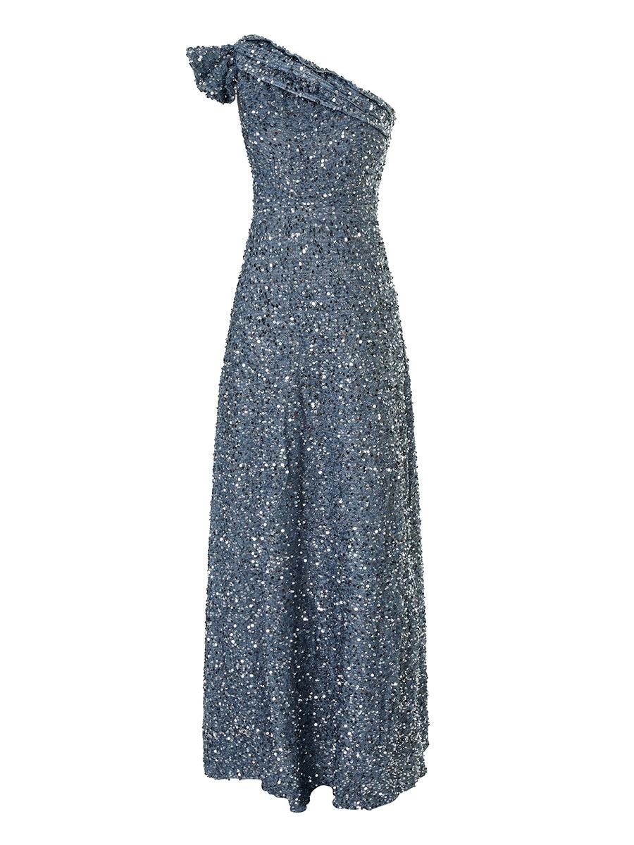 Fayre Tek Omuzlu Maxi Elbisesi