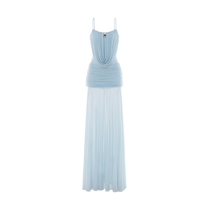 Marigold Maxi Elbise-Mavi