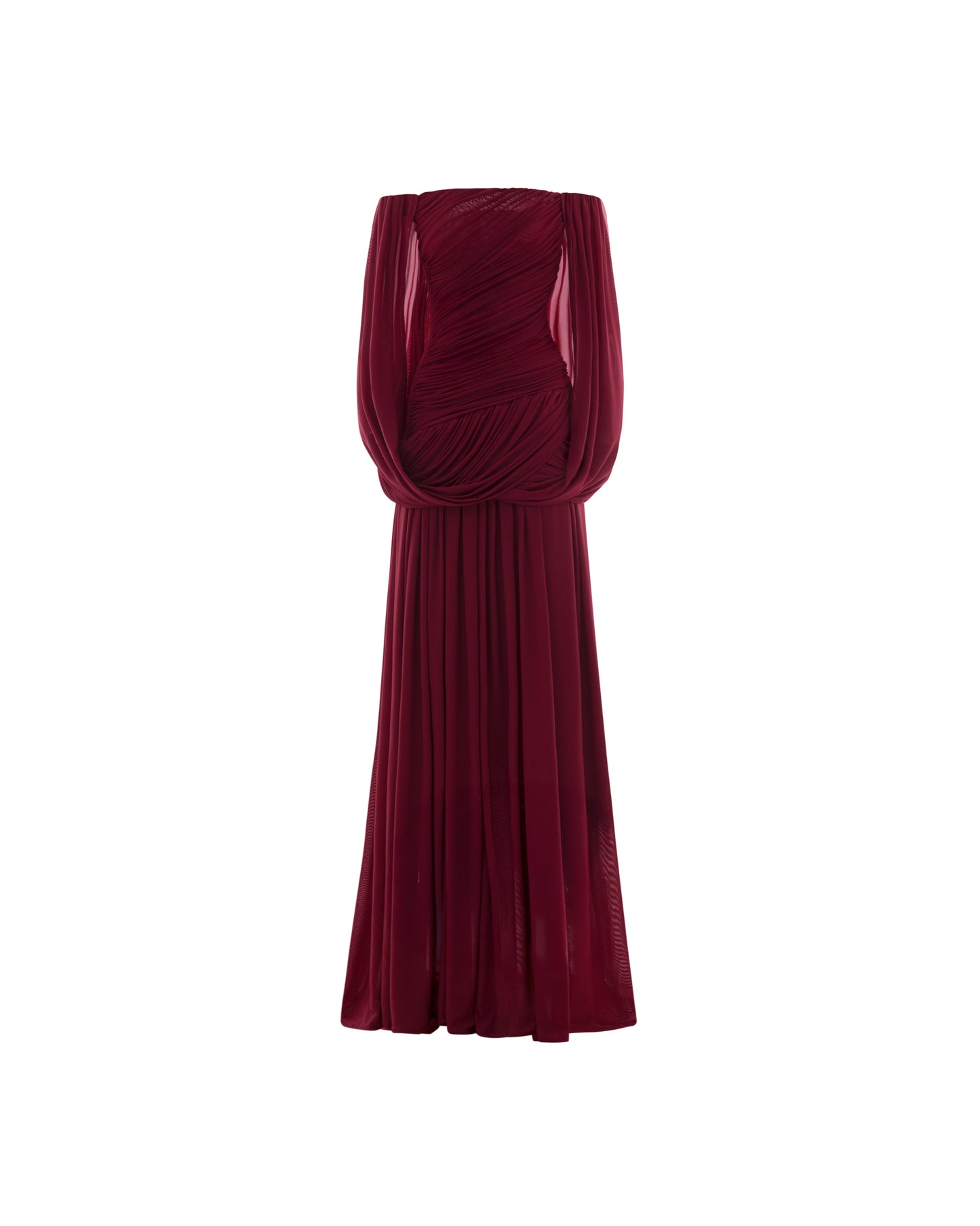 Avril Maxi Elbise-Bordo