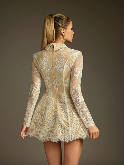 Lena Dantel Mini Elbise