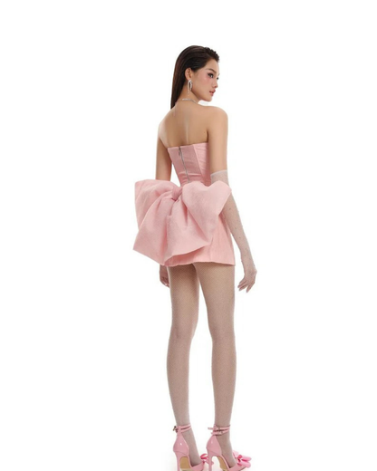 Rhinestone İki Parçalı Mini Elbise