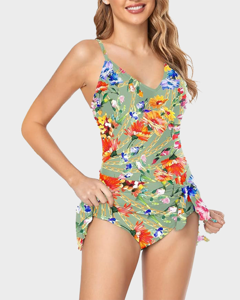 Kadın Karın Kontrollü Slim Fit Mayo