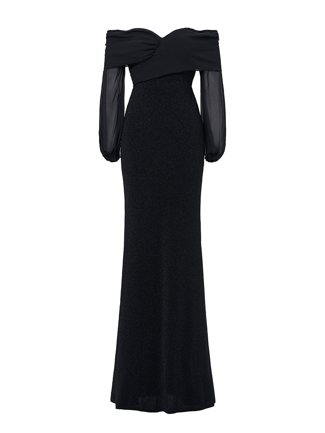 Leila Straplez Denizkızı Omuzsuz Maxi Elbise