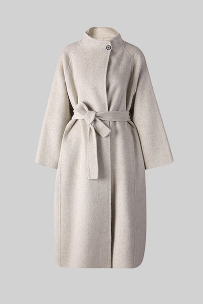 Kuşaklı Midi Boy Kaşe Palto