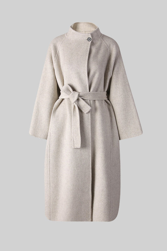 Kuşaklı Midi Boy Kaşe Palto