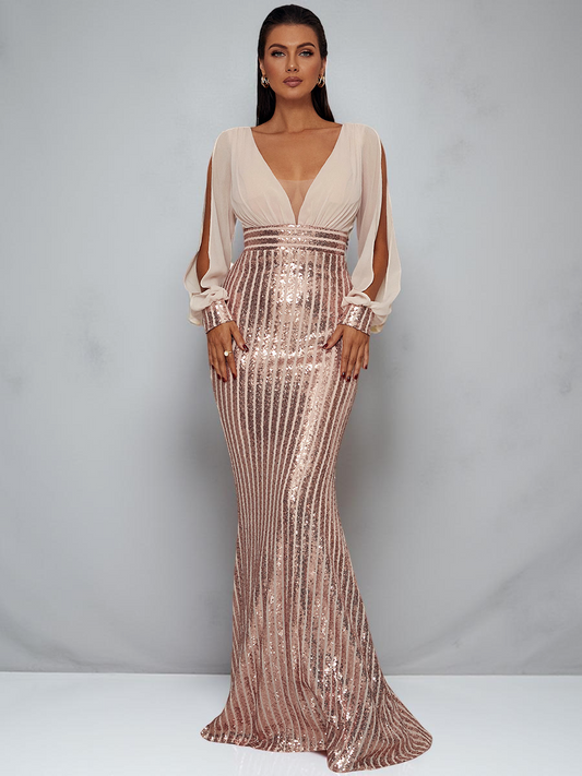 Elen Denizkızı Kesim Maxi Elbisesi