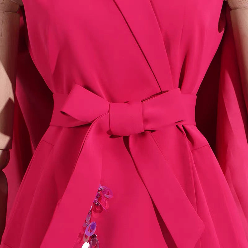 Stella Süslemeli Pelerin Mini Elbise