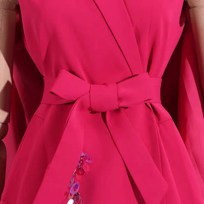 Stella Süslemeli Pelerin Mini Elbise