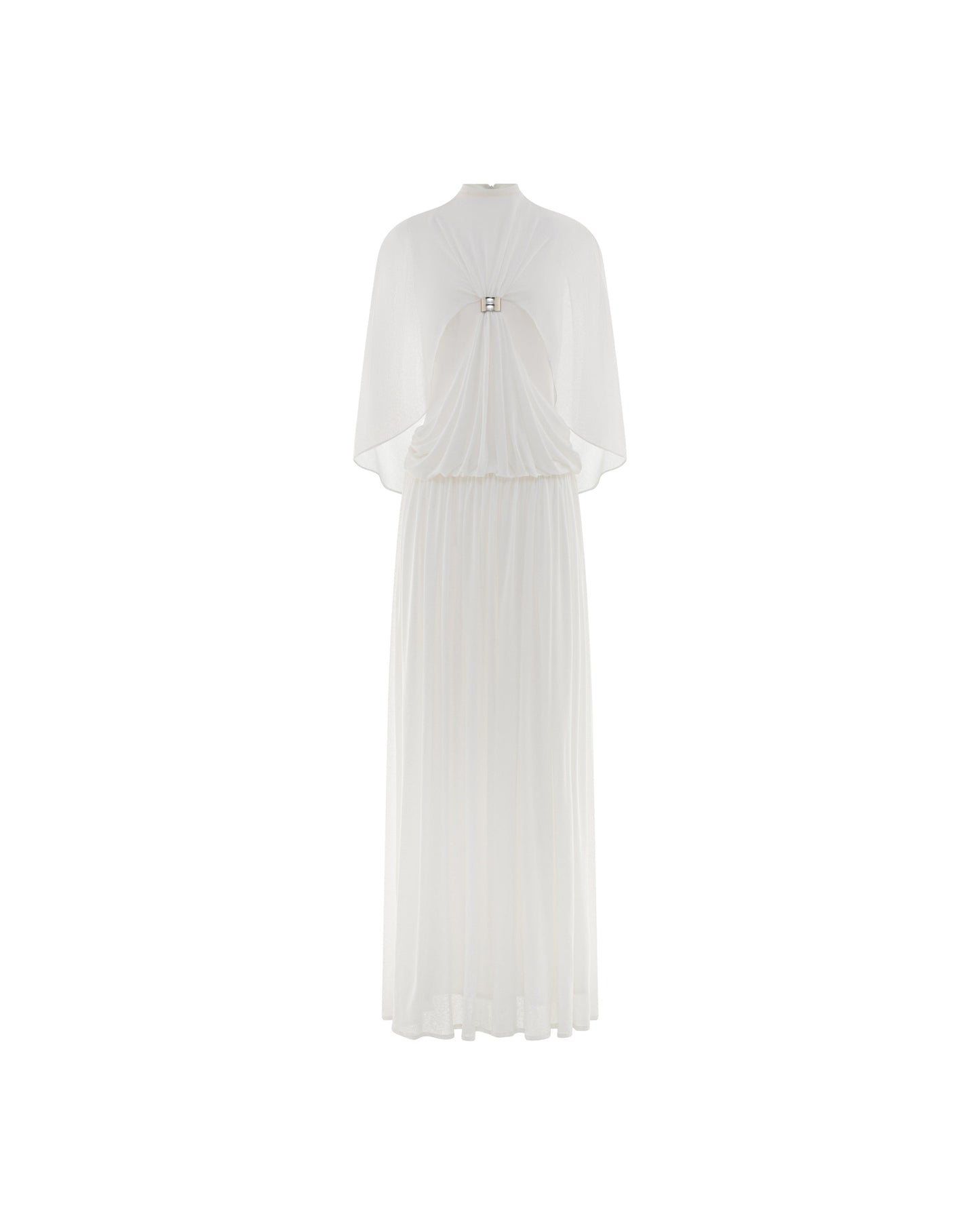 Guinevere Beyaz Pelerin Maxi Elbise