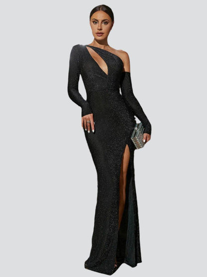 Zarif Bust Prom Maxi Elbise