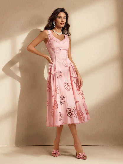 Sukienka midi Riviera Eyelet 