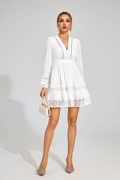 Genevieve Dantel Detaylı Mini Elbise