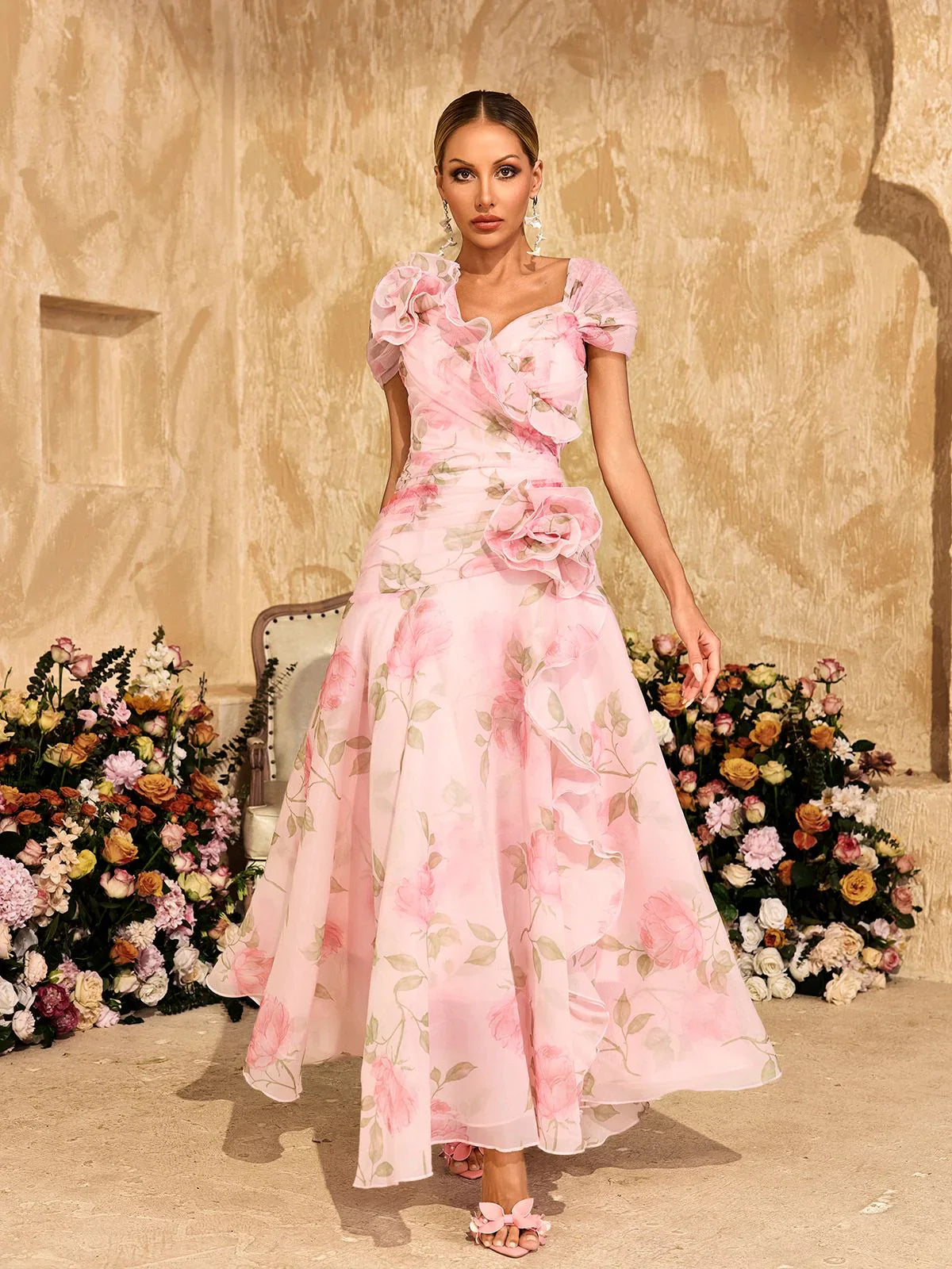 Rosalie Bahçe Maxi Elbisesi