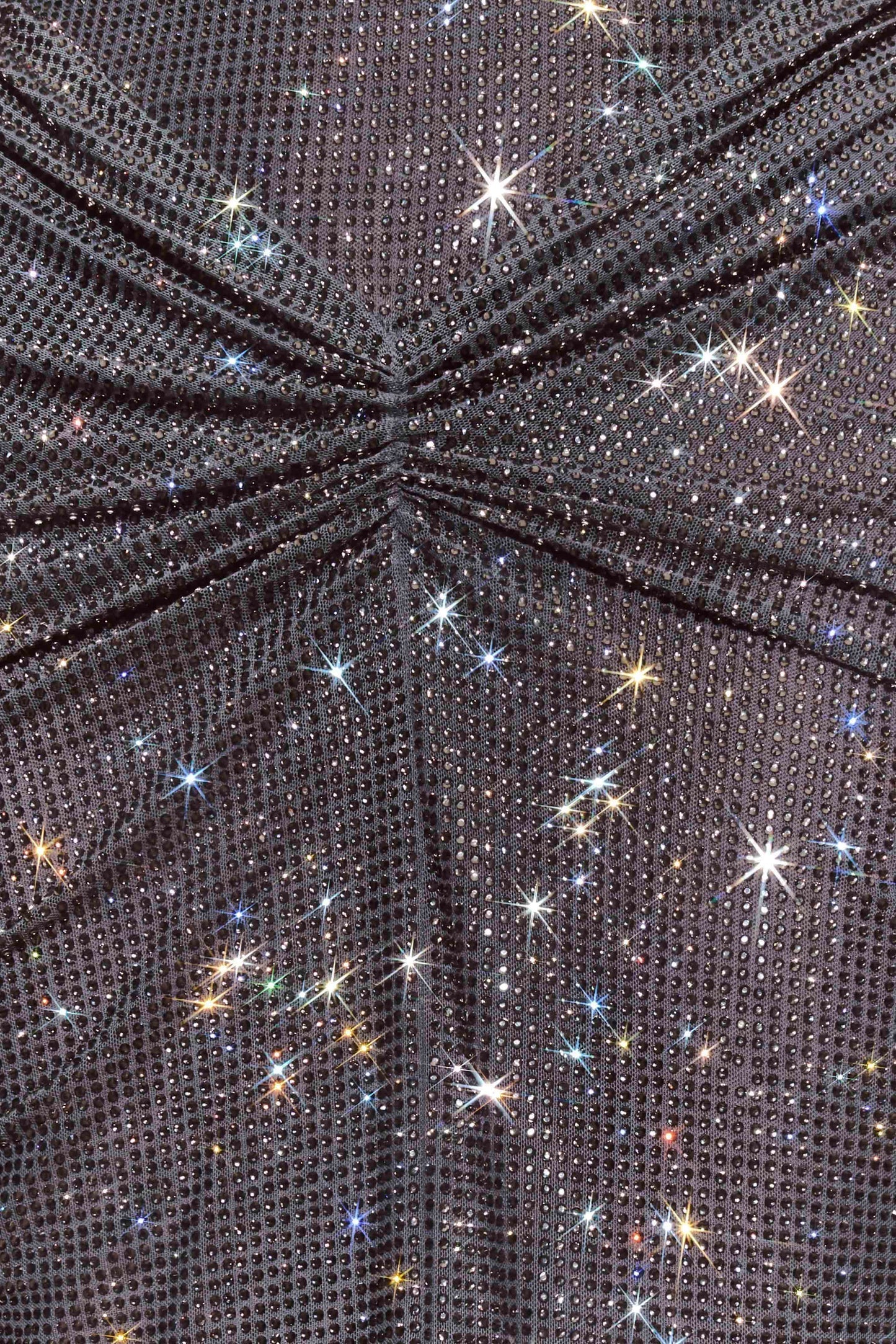 Elmas Desenli Maksi Elbise-Gri