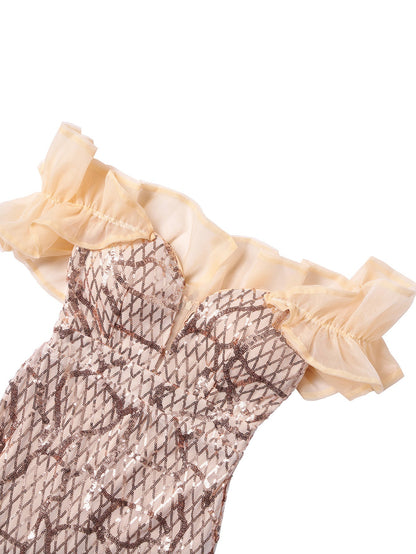 Beryl Püsküllü Midi Elbise