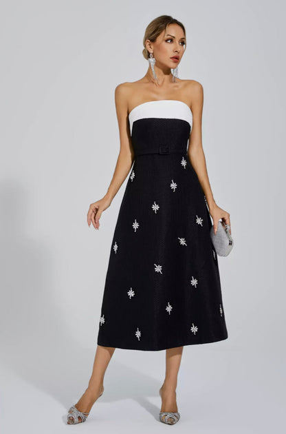 Sukienka midi Emberlyn Crystal Tweed 