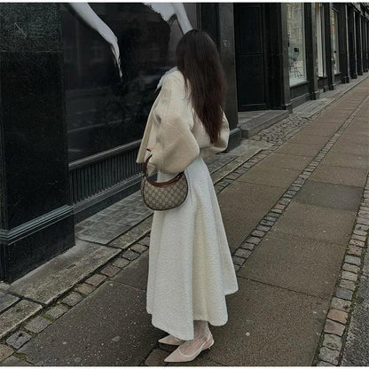 Tanith Ekru Yün Kısa Kaban