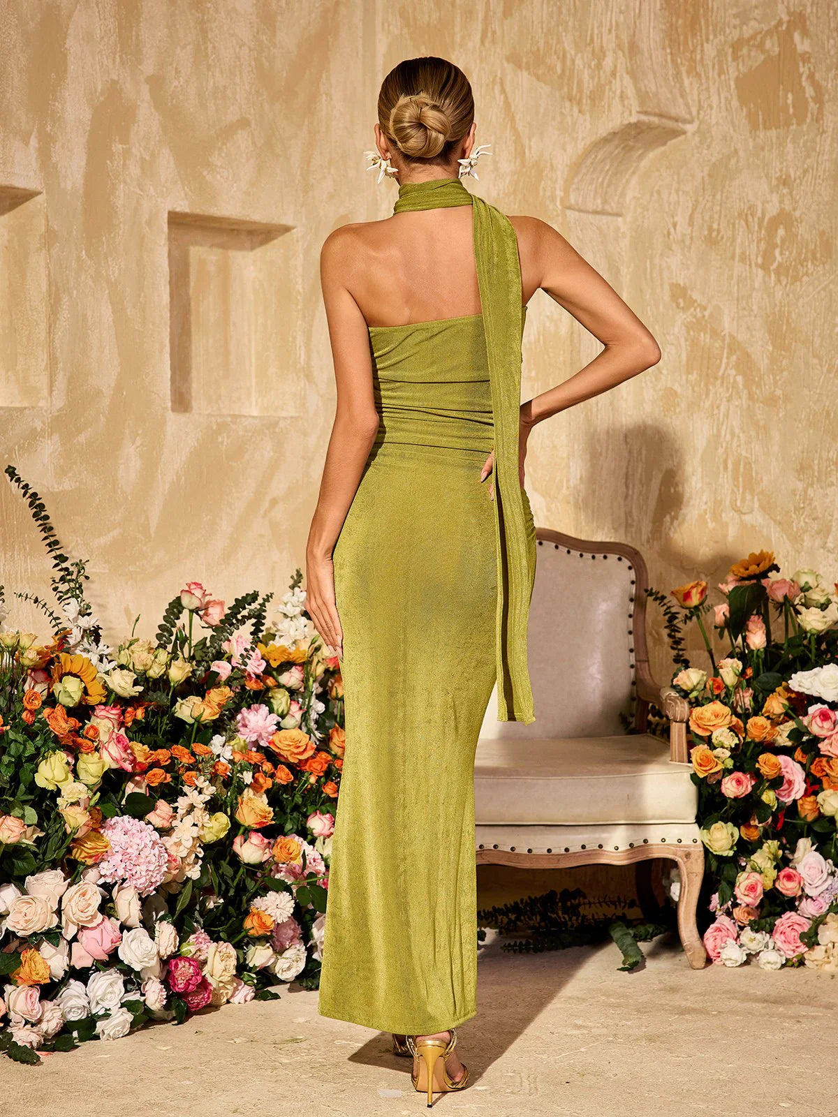 Sirena Drapeli Maxi Elbise