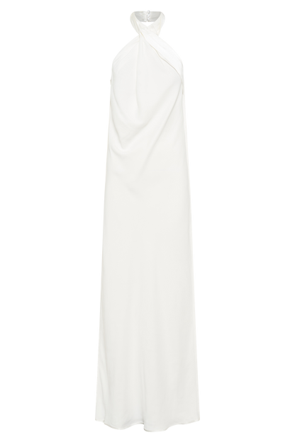 Laura Askılı Saten Elbise