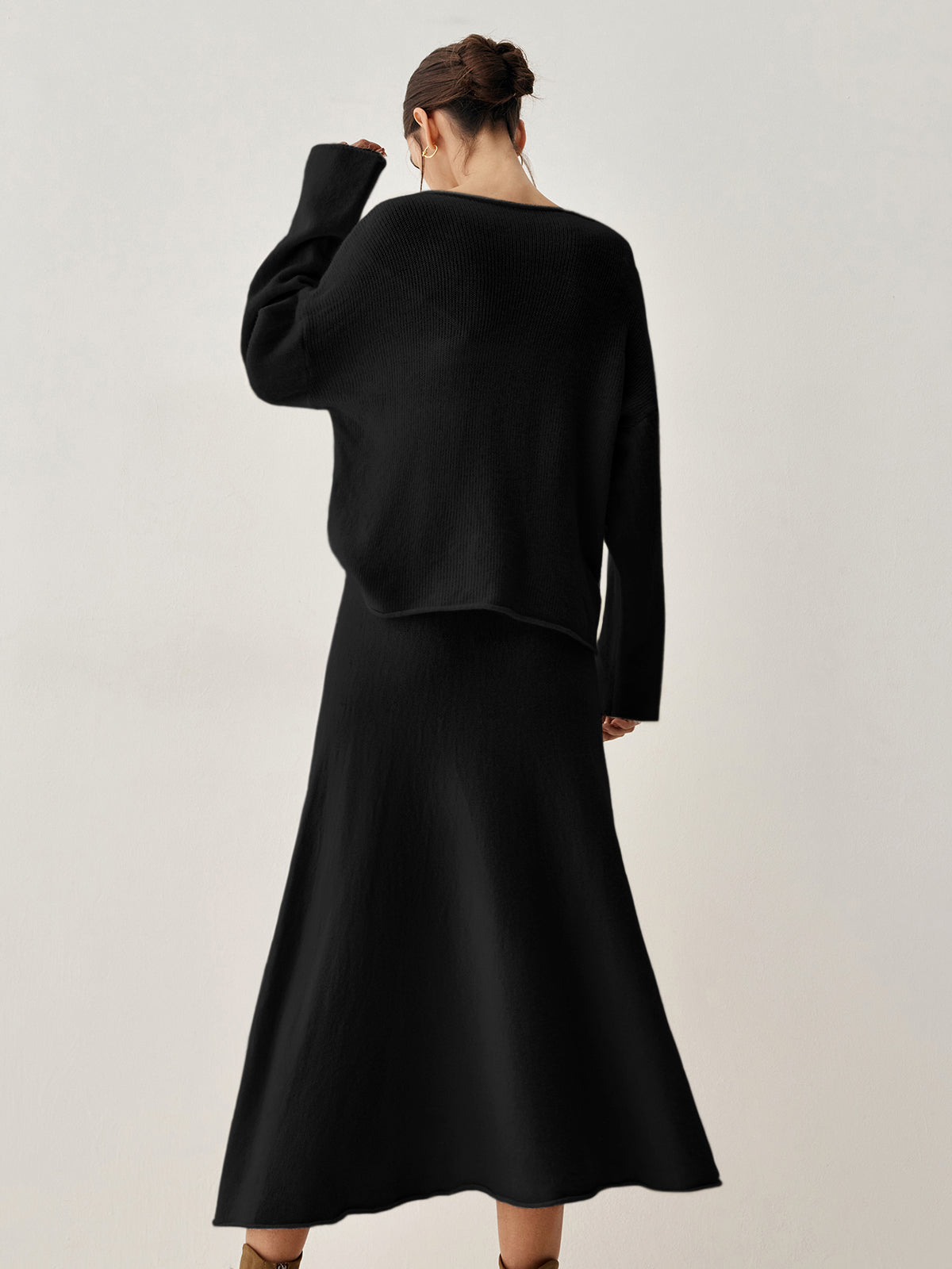 Dwuczęściowy komplet spódnicy maxi Sara Knit