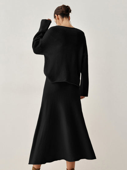 Dwuczęściowy komplet spódnicy maxi Sara Knit