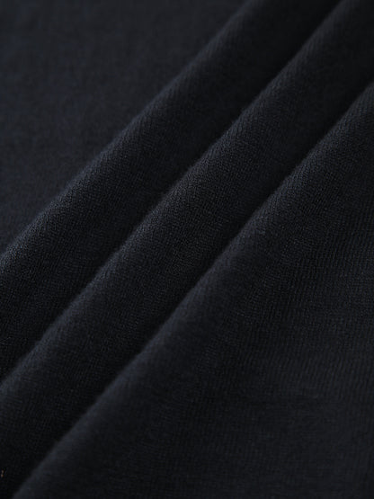 Sweter-kamizelka z dzianiny z kontrastowym kołnierzykiem i dekoltem w serek