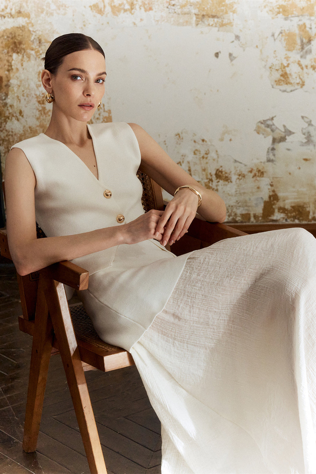 Lynn Ekli Pileli Etek Örgü Midi Takım