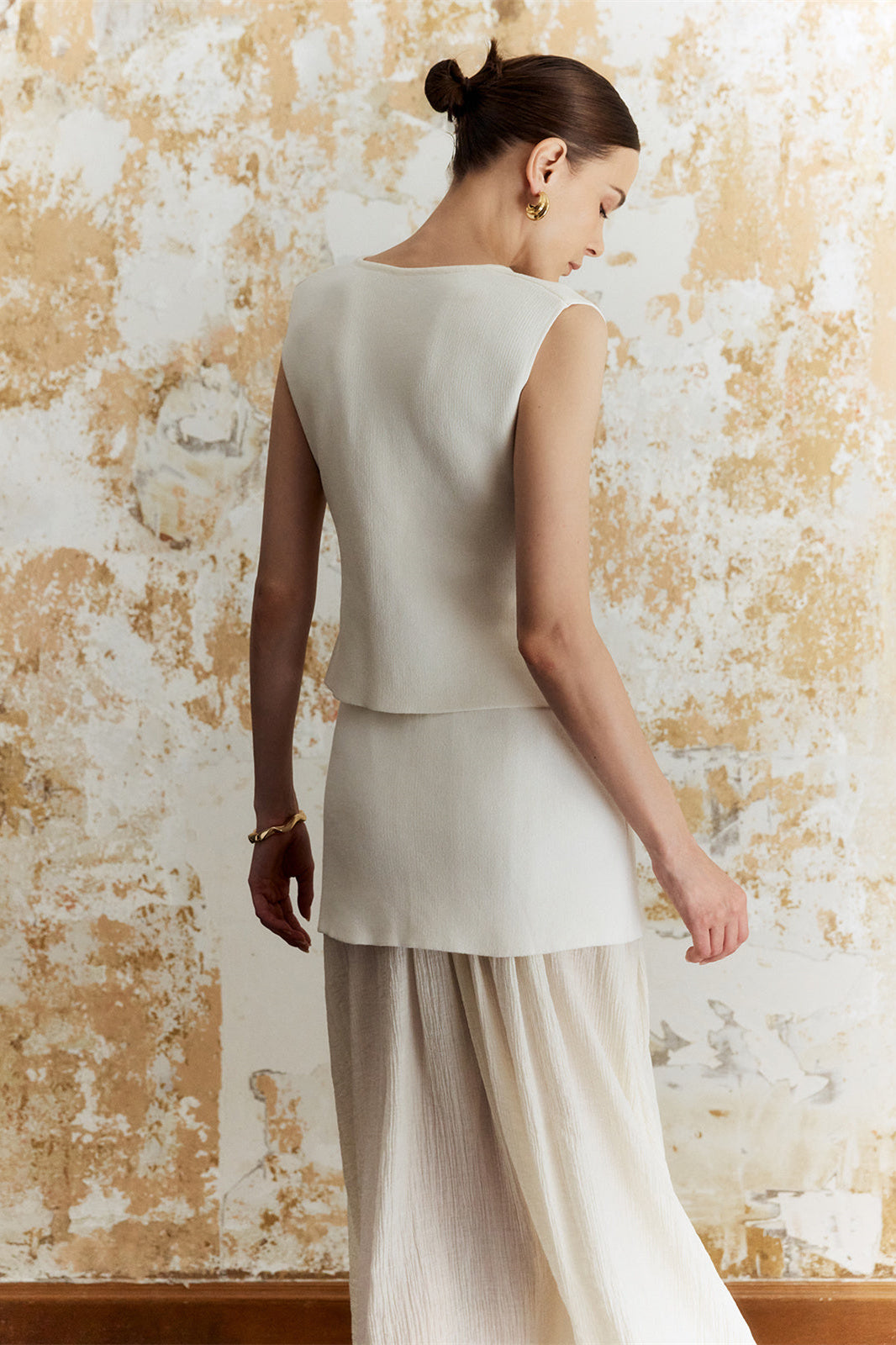 Lynn Ekli Pileli Etek Örgü Midi Takım