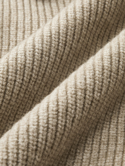 Kaburgalı Kısa Kollu Sıcak Kazak