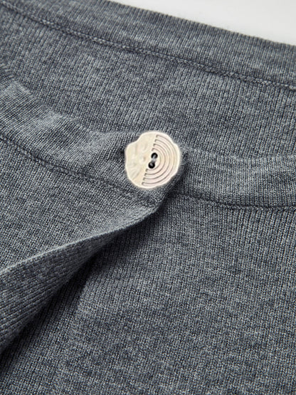 Kardigan dzianinowy z okrągłym dekoltem i guzikami