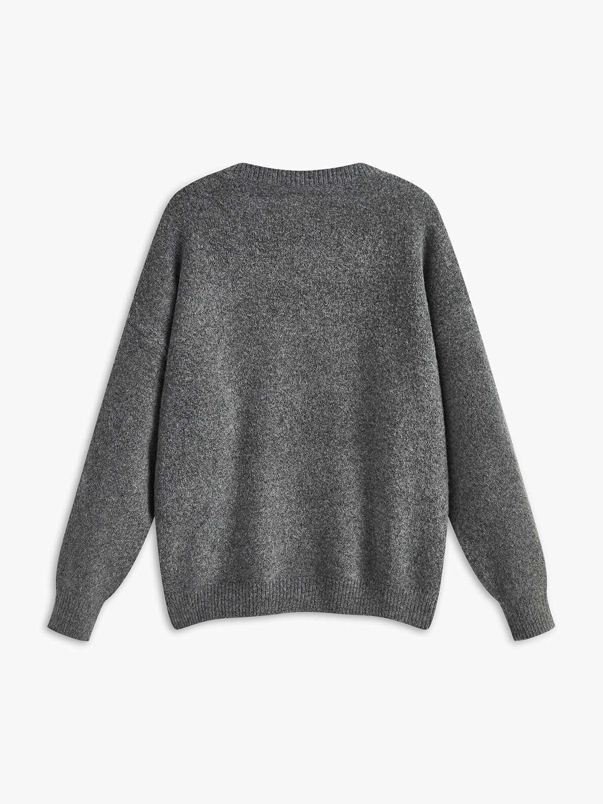 Sweter z mieszanki bawełny z nadrukiem wiśniowym