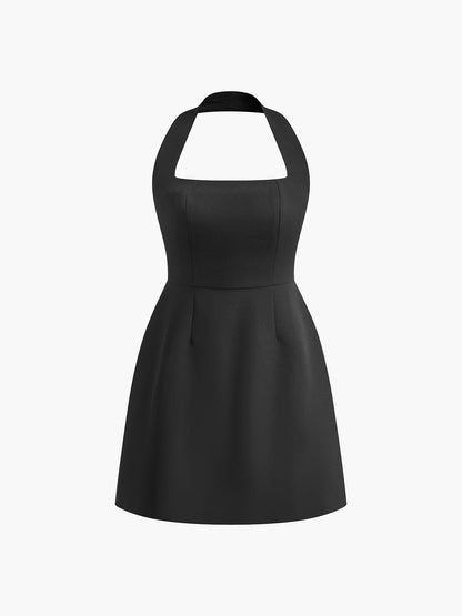 Stella Halter Solid Mini Elbise