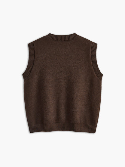 Dzianinowy top zapinany na guziki na co dzień