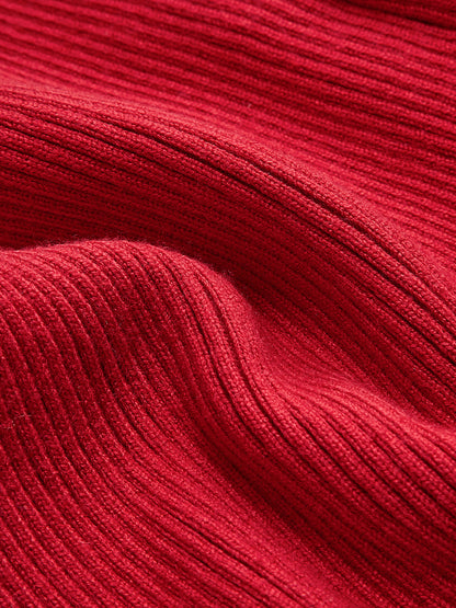 Dzianinowa kamizelka z prążkowanym kołnierzykiem i wiązaniem