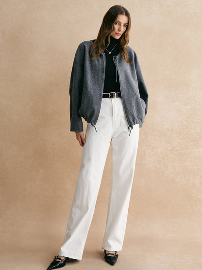 Quintessa Bağcıklı Fermuarlı Bol Kaban