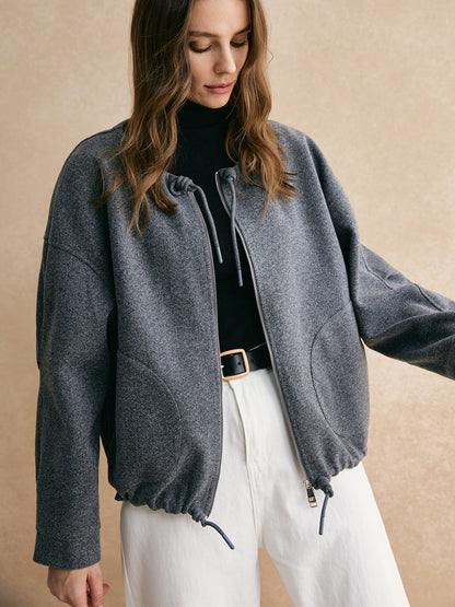 Quintessa Bağcıklı Fermuarlı Bol Kaban