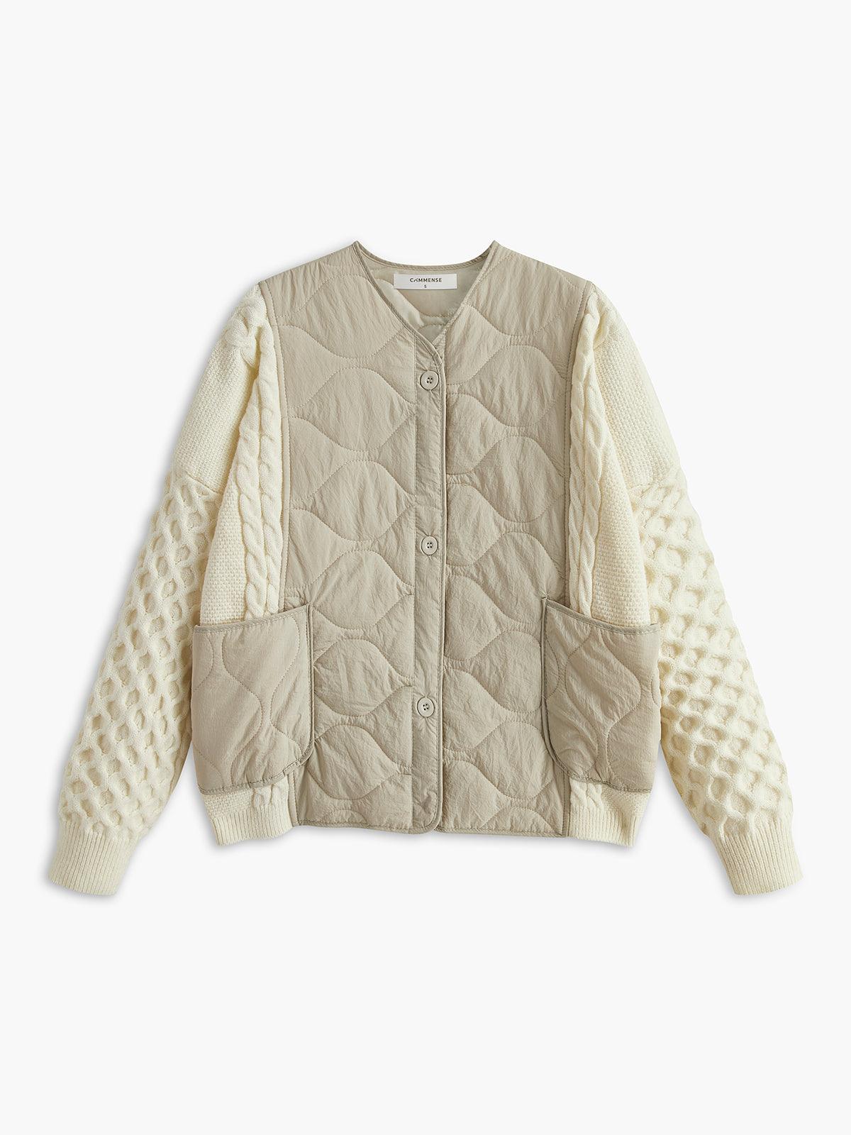 Quilted Harmony Knit Mont Ceket