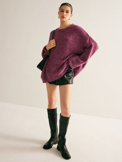 Luźny sweter z cekinami