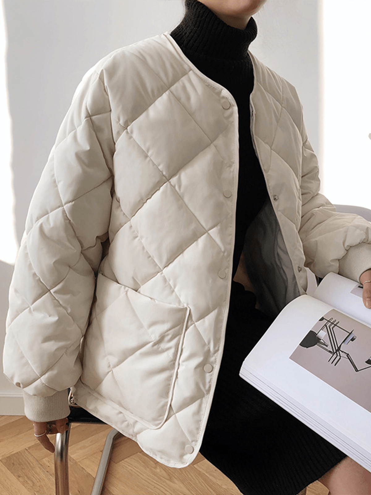 Dikiş Detaylı Kapitone jacket