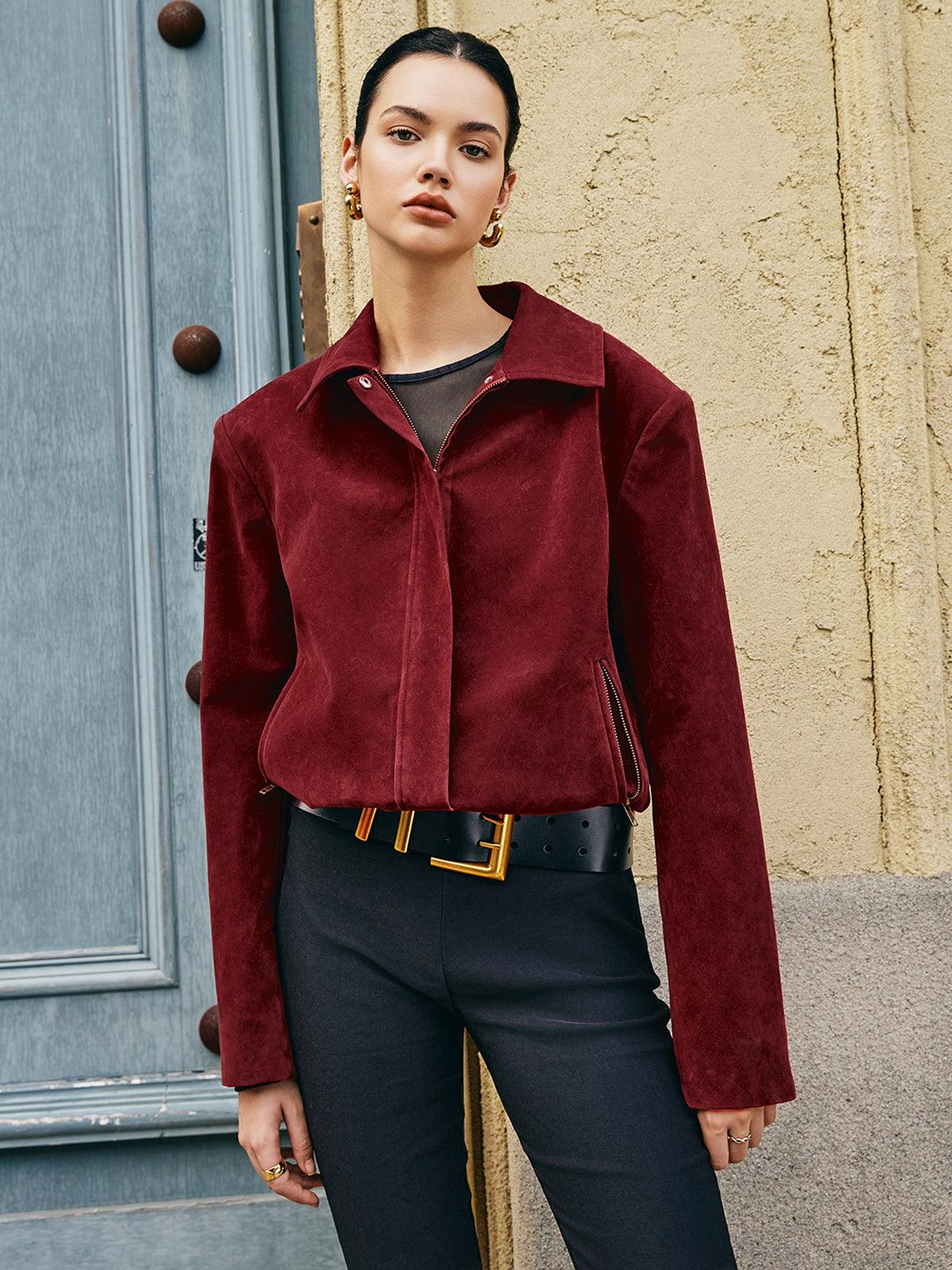 Aksamitna marynarka z wyrafinowaniem