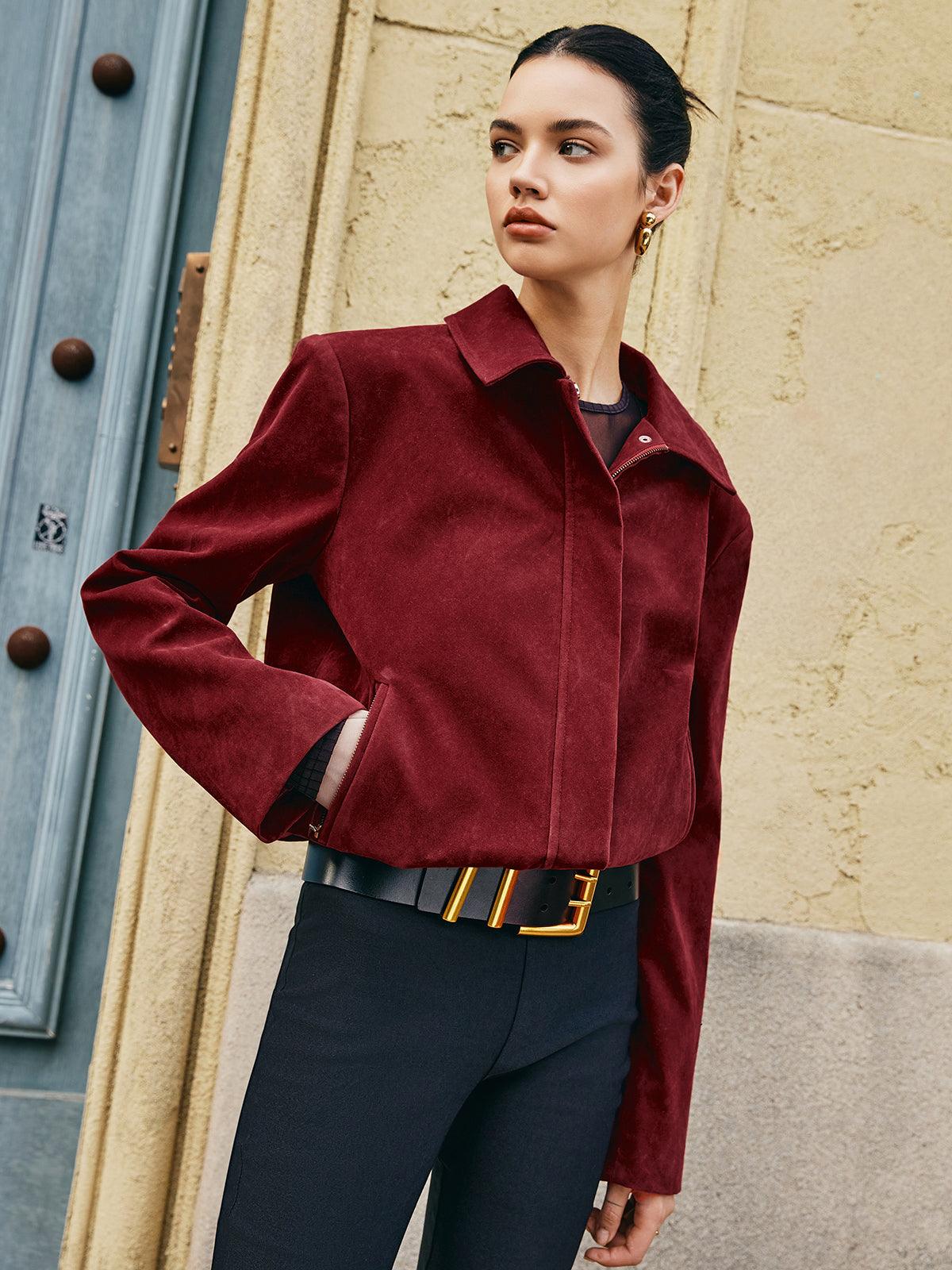 Aksamitna marynarka z wyrafinowaniem