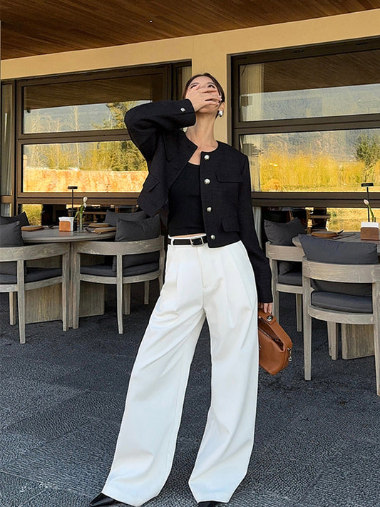 Willa Düğmeli Tweed Ceket