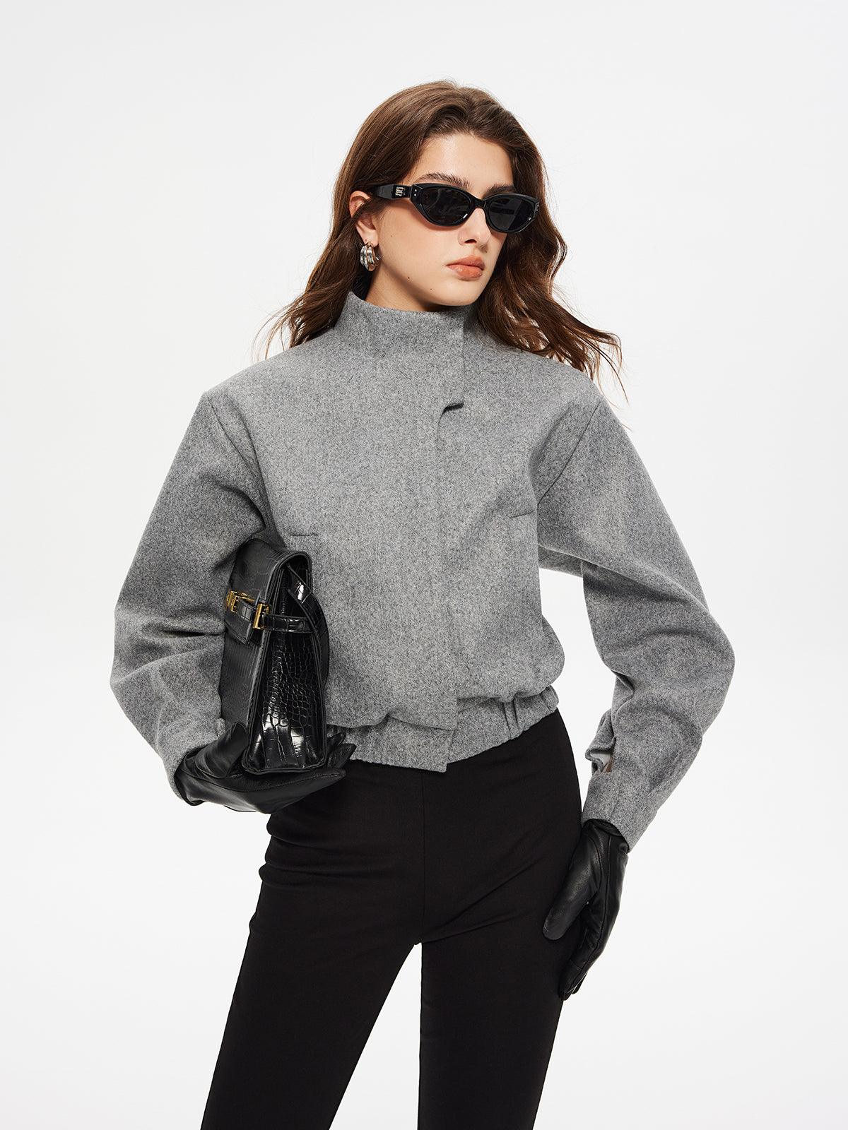 Elegant Wool Kısa Mont