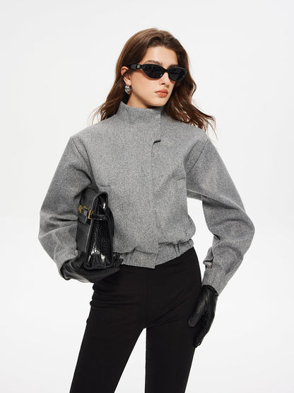 Elegant Wool Kısa Mont