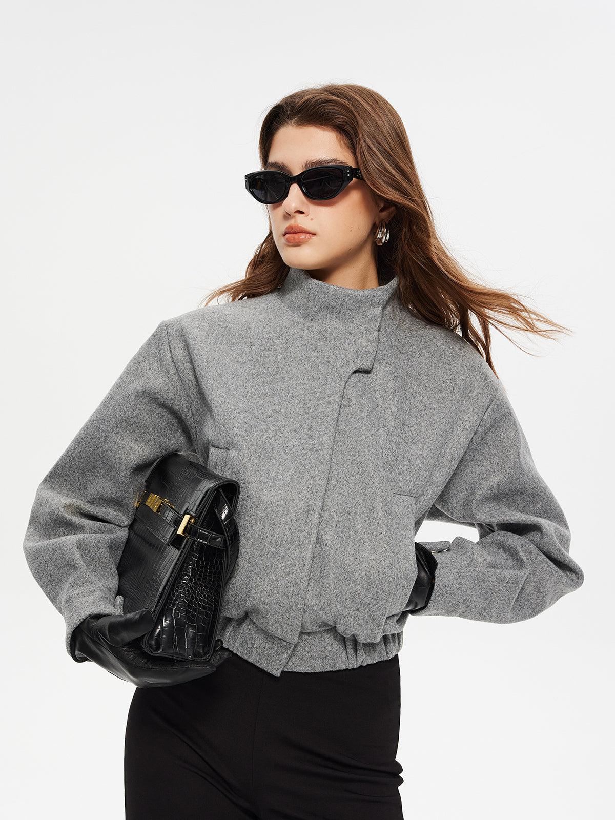 Elegant Wool Kısa Mont